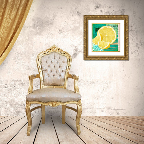 Gypsy Lemons 3 Gold Ornate Wood Framed Art Print with Double Matting by LightBoxJournal