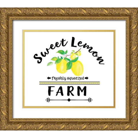 Just Lemons 1 Gold Ornate Wood Framed Art Print with Double Matting by LightBoxJournal