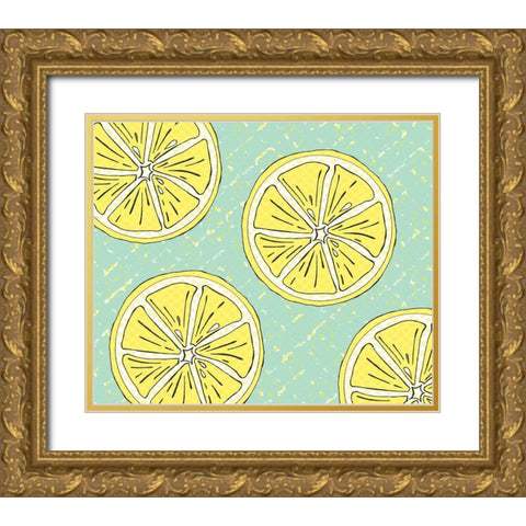 Just Lemons 5 Gold Ornate Wood Framed Art Print with Double Matting by LightBoxJournal