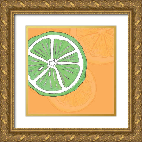 Summer time Citrus fun 2 Gold Ornate Wood Framed Art Print with Double Matting by LightBoxJournal