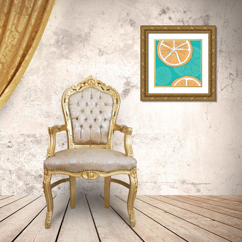 Summer time Citrus fun 3 Gold Ornate Wood Framed Art Print with Double Matting by LightBoxJournal