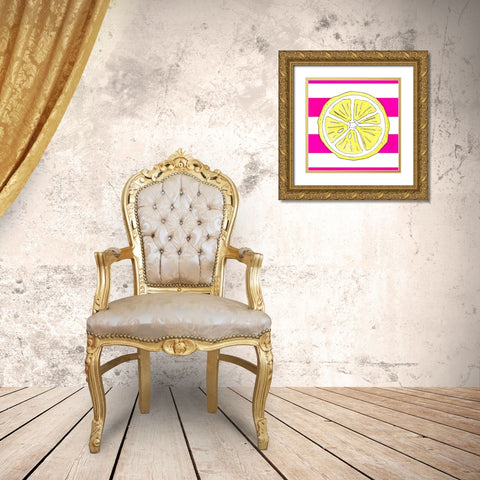 Summer time Lemon 01 Gold Ornate Wood Framed Art Print with Double Matting by LightBoxJournal