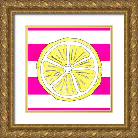 Summer time Lemon 01 Gold Ornate Wood Framed Art Print with Double Matting by LightBoxJournal