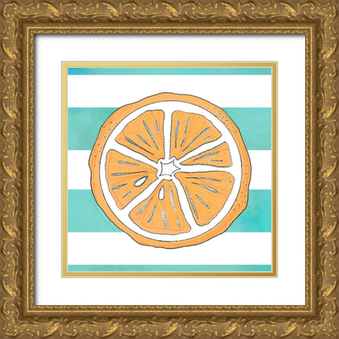 Summer time Lemon 02 Gold Ornate Wood Framed Art Print with Double Matting by LightBoxJournal