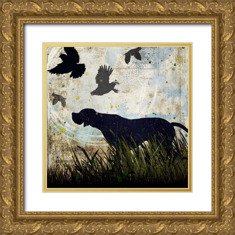 Classic Pointer 02 Gold Ornate Wood Framed Art Print with Double Matting by LightBoxJournal
