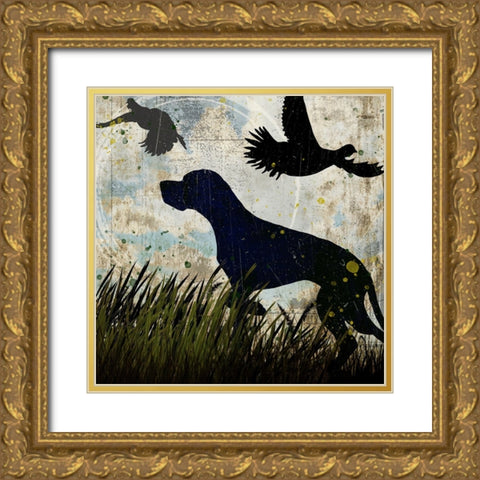 Classic Pointer 05 Gold Ornate Wood Framed Art Print with Double Matting by LightBoxJournal