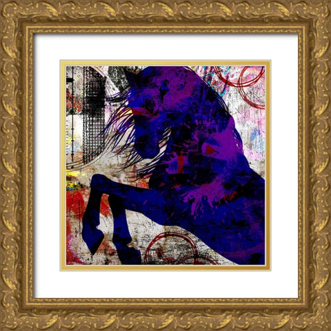 My Painted Pony 04 Gold Ornate Wood Framed Art Print with Double Matting by LightBoxJournal