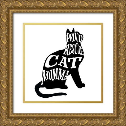 RescueCat 01 Gold Ornate Wood Framed Art Print with Double Matting by LightBoxJournal