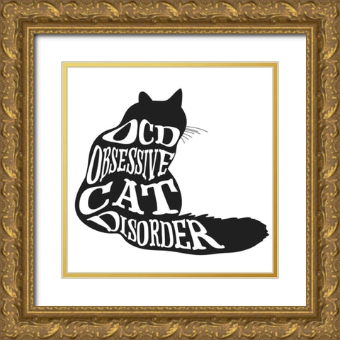 RescueCat 03 Gold Ornate Wood Framed Art Print with Double Matting by LightBoxJournal
