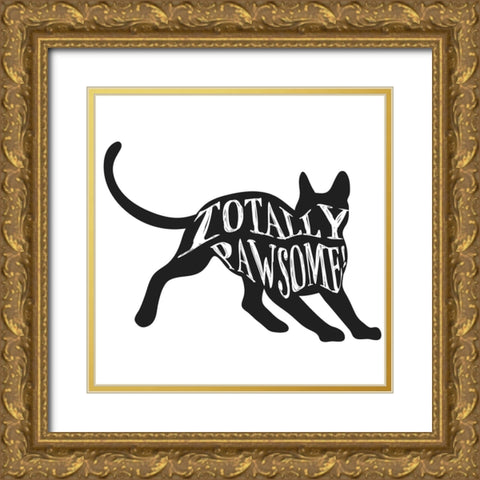 RescueCat 04 Gold Ornate Wood Framed Art Print with Double Matting by LightBoxJournal