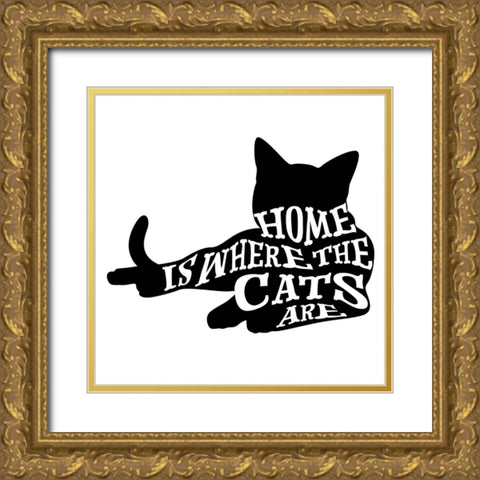 RescueCat 06 Gold Ornate Wood Framed Art Print with Double Matting by LightBoxJournal