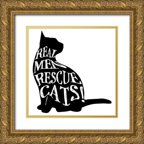 RescueCat 07 Gold Ornate Wood Framed Art Print with Double Matting by LightBoxJournal