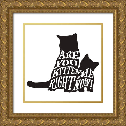 RescueCat 011 Gold Ornate Wood Framed Art Print with Double Matting by LightBoxJournal