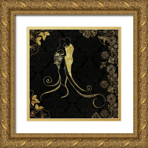 Forever Love 01 Gold Ornate Wood Framed Art Print with Double Matting by LightBoxJournal