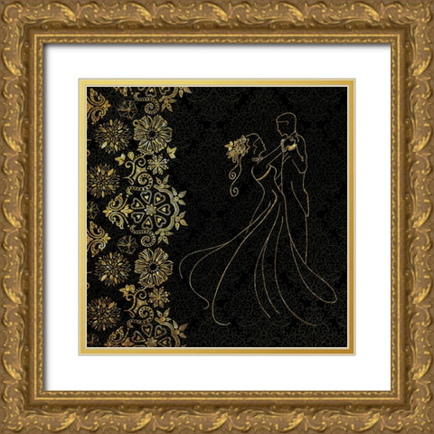 Forever Love 02 Gold Ornate Wood Framed Art Print with Double Matting by LightBoxJournal