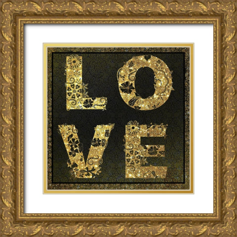 Forever Love 03 Gold Ornate Wood Framed Art Print with Double Matting by LightBoxJournal