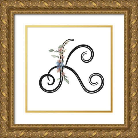 K Gold Ornate Wood Framed Art Print with Double Matting by LightBoxJournal