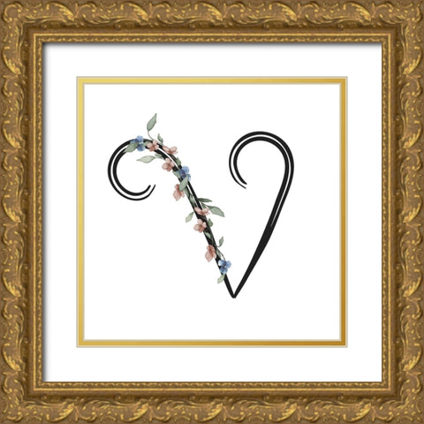 V Gold Ornate Wood Framed Art Print with Double Matting by LightBoxJournal