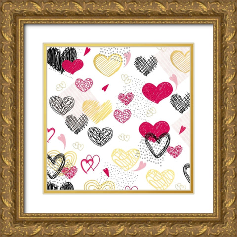 Love you 07 Gold Ornate Wood Framed Art Print with Double Matting by LightBoxJournal