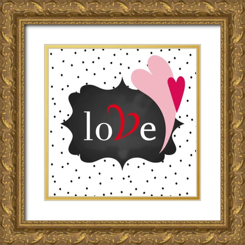 Love you 08 Gold Ornate Wood Framed Art Print with Double Matting by LightBoxJournal