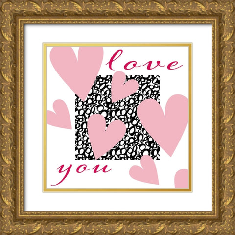 Love you 09 Gold Ornate Wood Framed Art Print with Double Matting by LightBoxJournal