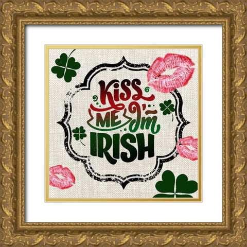 St. Patricks Day 3A Gold Ornate Wood Framed Art Print with Double Matting by LightBoxJournal