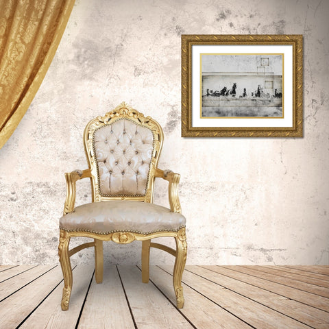 Wild Horses of the Great Basin 08 Gold Ornate Wood Framed Art Print with Double Matting by LightBoxJournal