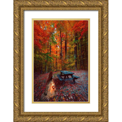 Follow the Light Gold Ornate Wood Framed Art Print with Double Matting by Love Grams