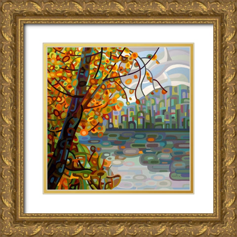 Reflections Gold Ornate Wood Framed Art Print with Double Matting by Budan, Mandy