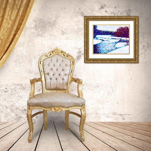 Thaw Gold Ornate Wood Framed Art Print with Double Matting by Budan, Mandy