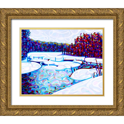 Thaw Gold Ornate Wood Framed Art Print with Double Matting by Budan, Mandy