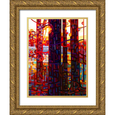 Carnelian Morning Gold Ornate Wood Framed Art Print with Double Matting by Budan, Mandy
