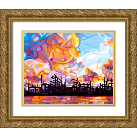 Last Call Gold Ornate Wood Framed Art Print with Double Matting by Budan, Mandy