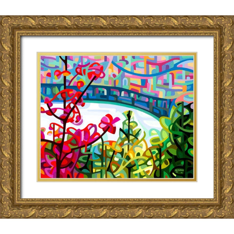 Salmon Ridge Gold Ornate Wood Framed Art Print with Double Matting by Budan, Mandy