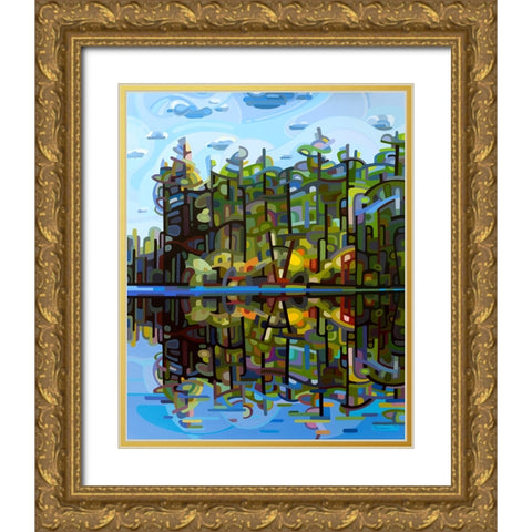 Summer Duet Gold Ornate Wood Framed Art Print with Double Matting by Budan, Mandy