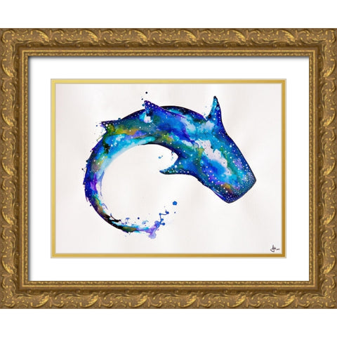 Celestial Gold Ornate Wood Framed Art Print with Double Matting by Allante, Marc