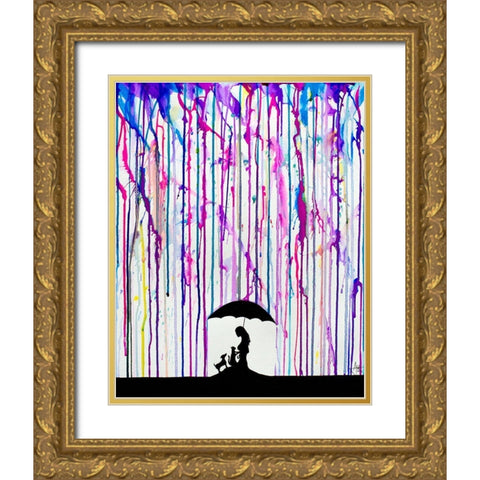 Cradle Gold Ornate Wood Framed Art Print with Double Matting by Allante, Marc