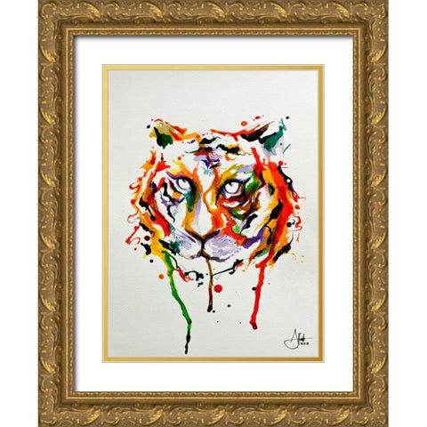 Demeter Gold Ornate Wood Framed Art Print with Double Matting by Allante, Marc