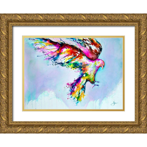 Faust Gold Ornate Wood Framed Art Print with Double Matting by Allante, Marc