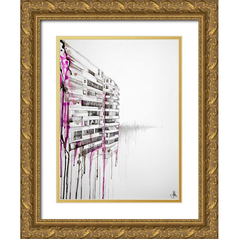 Rendition Gold Ornate Wood Framed Art Print with Double Matting by Allante, Marc