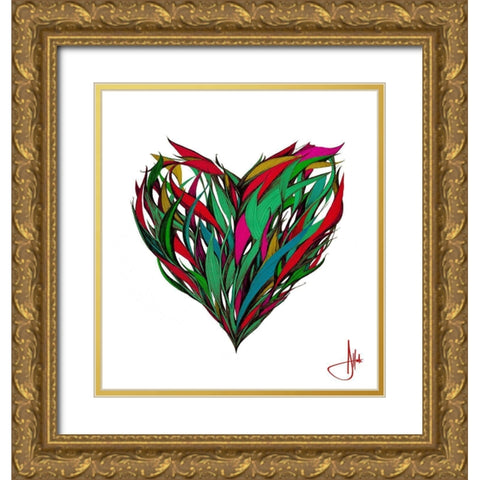 Seasons Gold Ornate Wood Framed Art Print with Double Matting by Allante, Marc