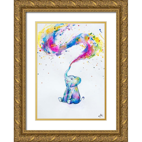 Spring Gold Ornate Wood Framed Art Print with Double Matting by Allante, Marc