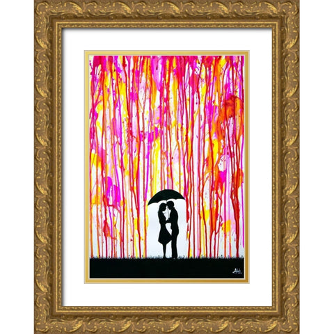 Primrose Gold Ornate Wood Framed Art Print with Double Matting by Allante, Marc