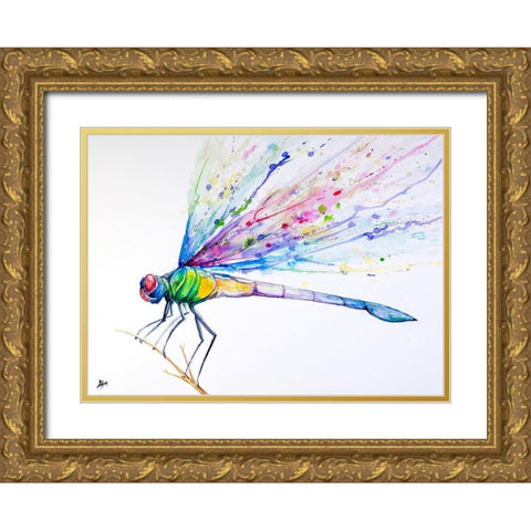 Volant Gold Ornate Wood Framed Art Print with Double Matting by Allante, Marc