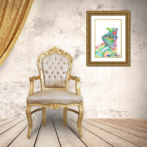 ClutchaChameleons Gold Ornate Wood Framed Art Print with Double Matting by Allante, Marc