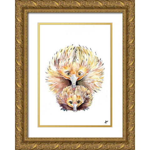 Enigmatic Echidnas Gold Ornate Wood Framed Art Print with Double Matting by Allante, Marc