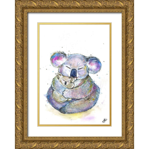 Kuddly Koalas Gold Ornate Wood Framed Art Print with Double Matting by Allante, Marc