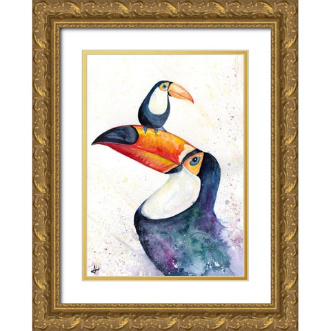 Toucan Play that Game Gold Ornate Wood Framed Art Print with Double Matting by Allante, Marc