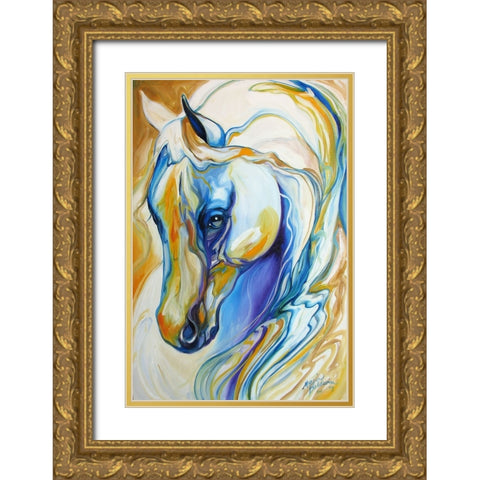 Arabian Abstract Gold Ornate Wood Framed Art Print with Double Matting by Baldwin, Marcia