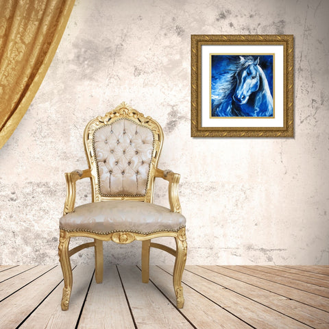 Blue Thunder Gold Ornate Wood Framed Art Print with Double Matting by Baldwin, Marcia